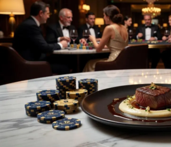 Fine dining fogások elegáns tálalással egy offline póker esten