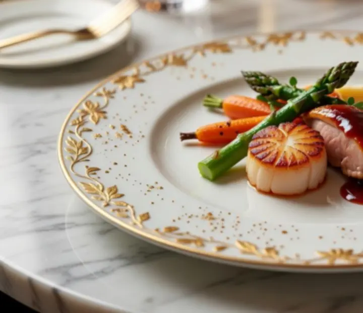 Fine dining stílusban tálalt prémium főétel
